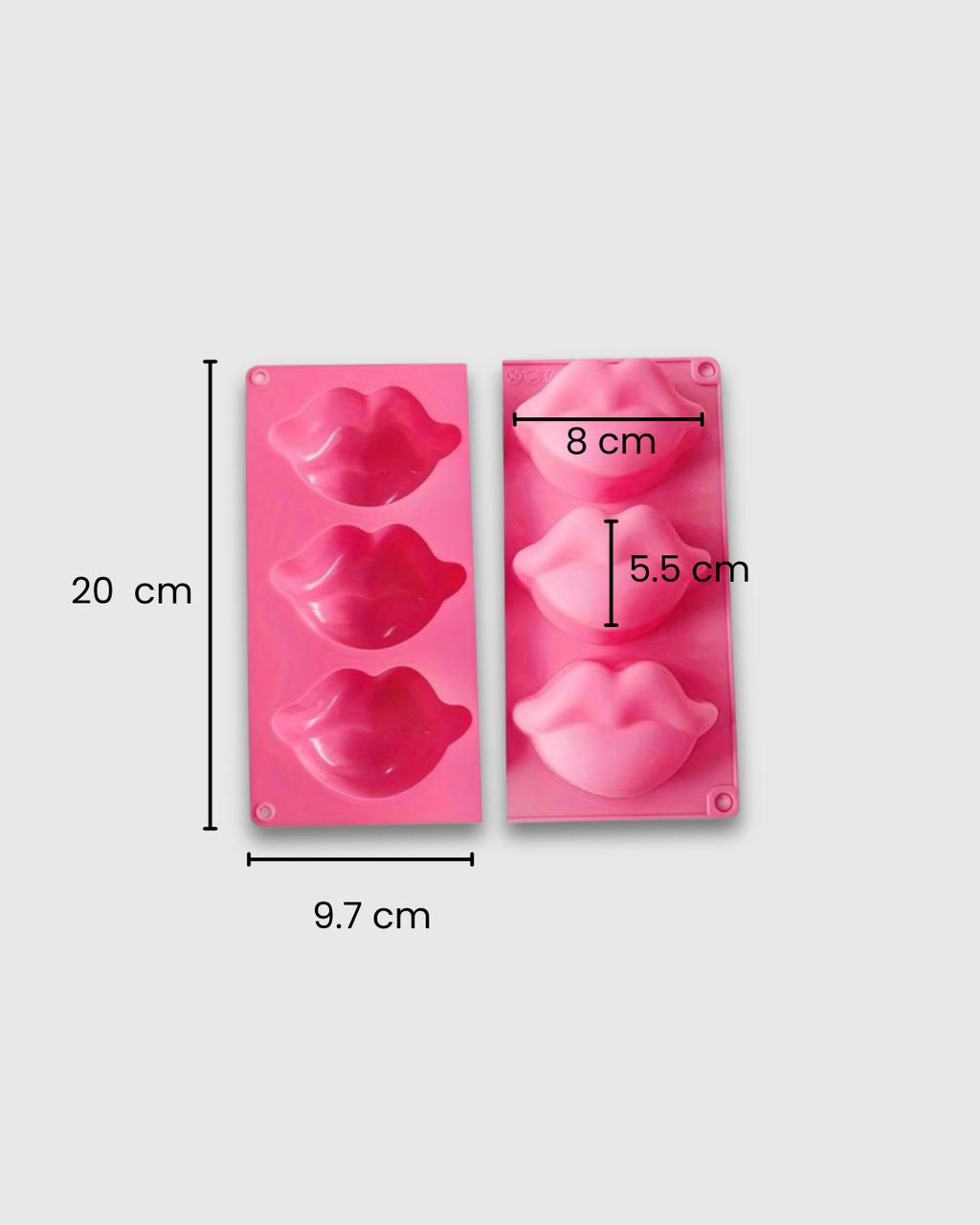 Molde de silicona en forma de labios