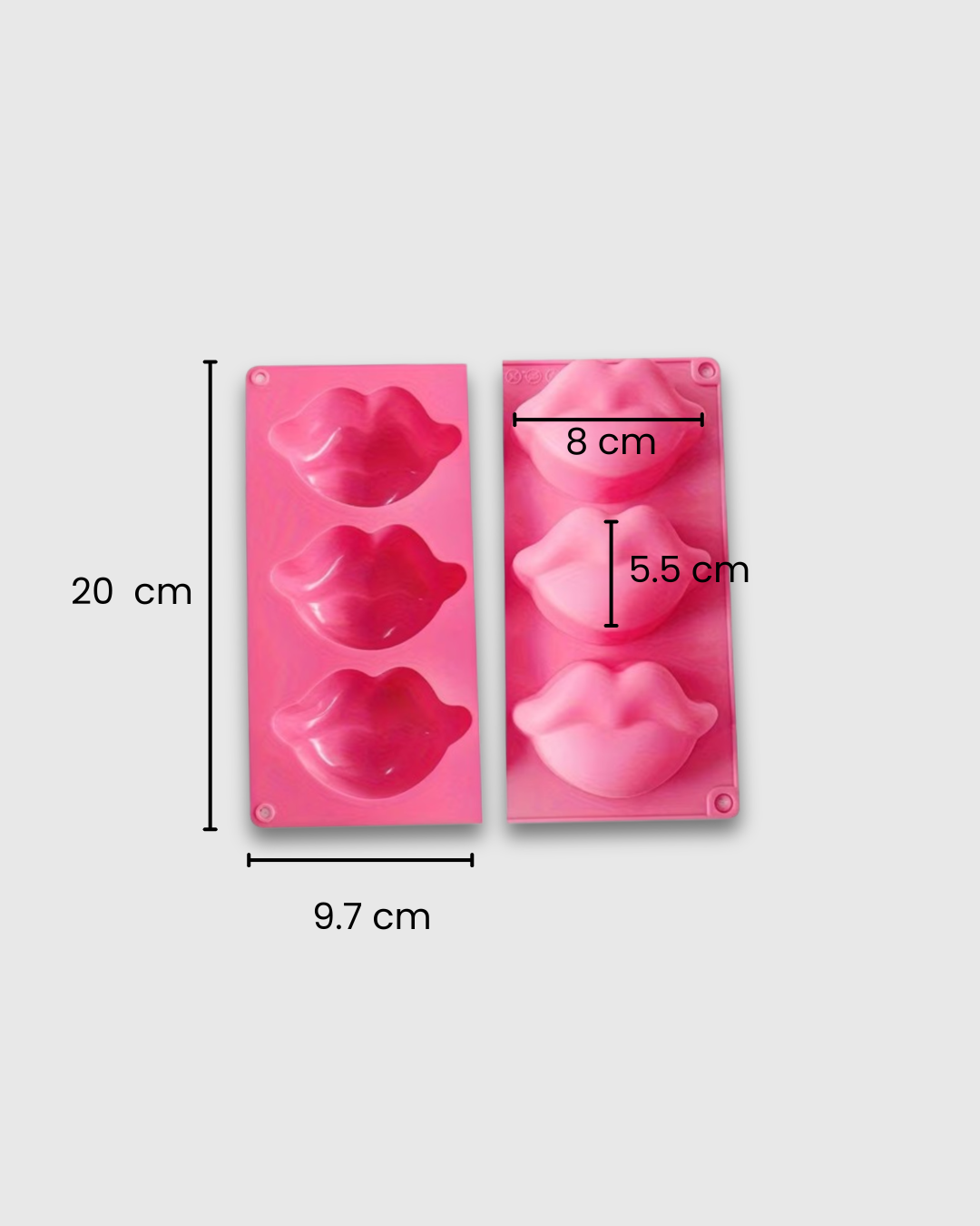 Molde de silicona en forma de labios
