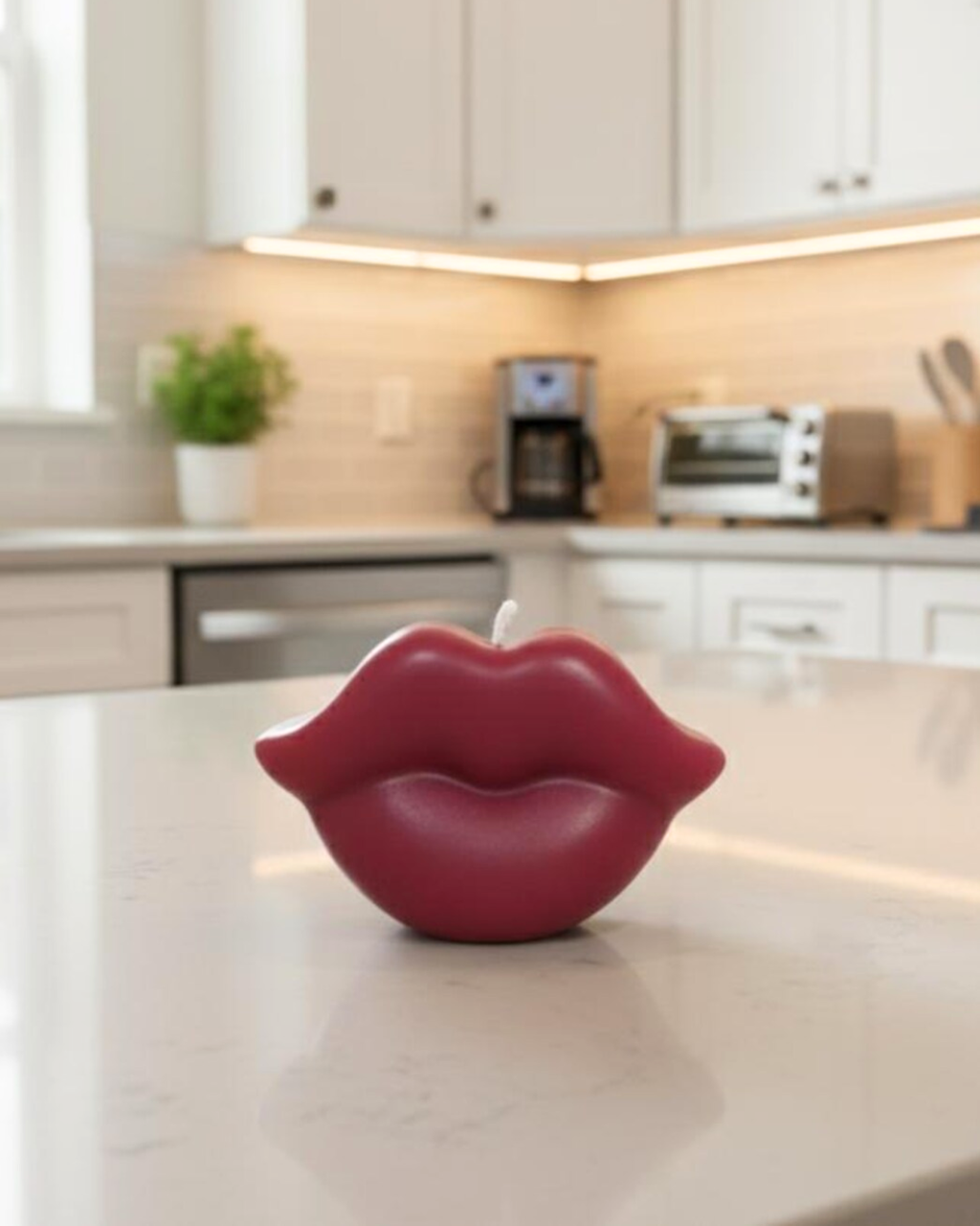 Molde de silicona en forma de labios