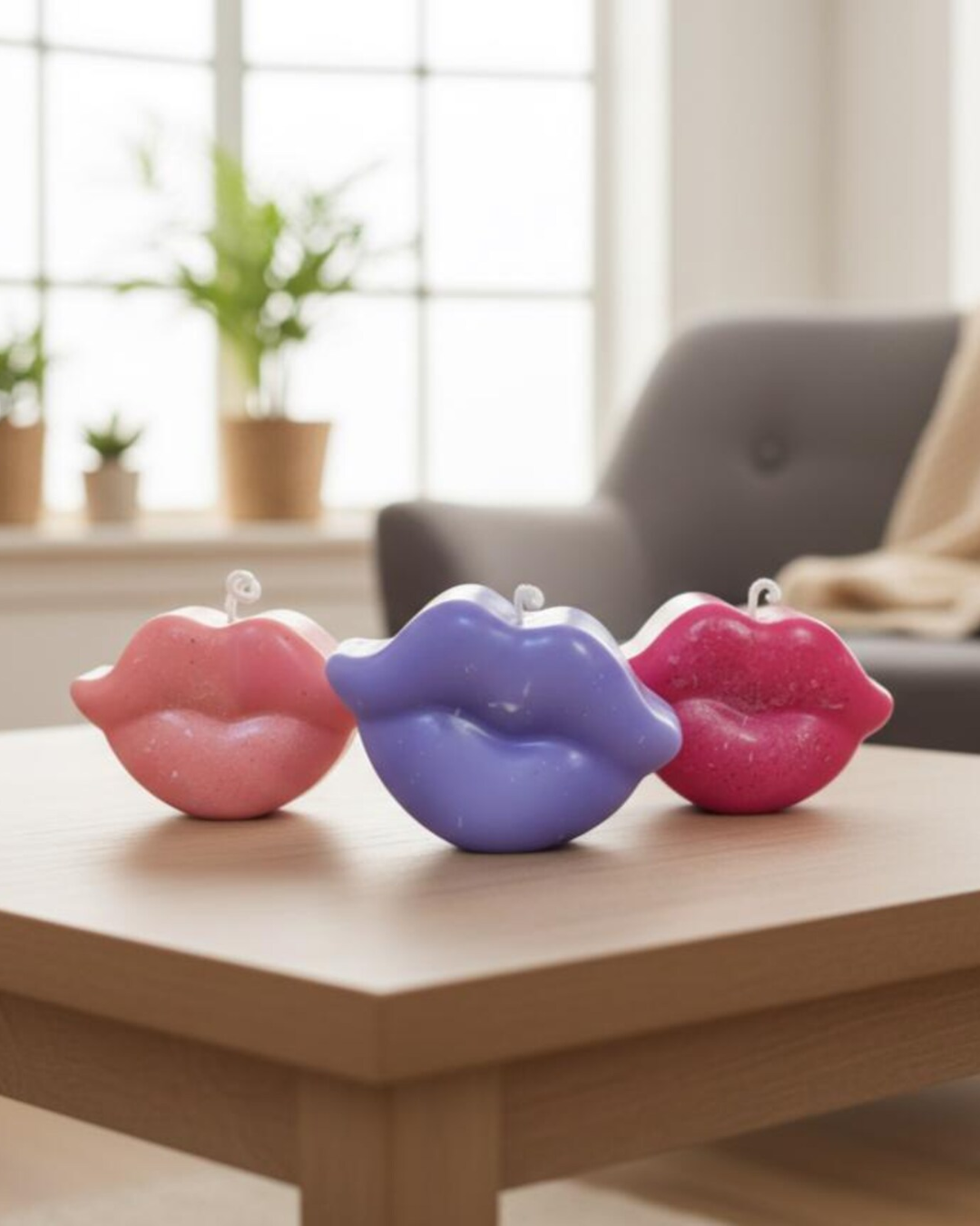 Molde de silicona en forma de labios