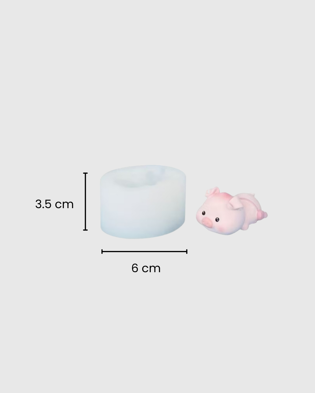 Set de 4 moldes de silicona en forma de de cerditos