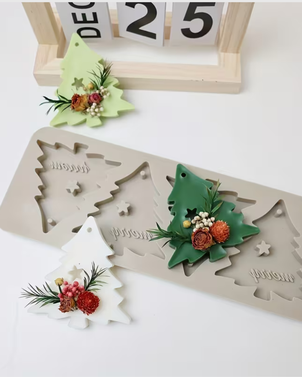 Molde de Silicona Árbol de Navidad x4