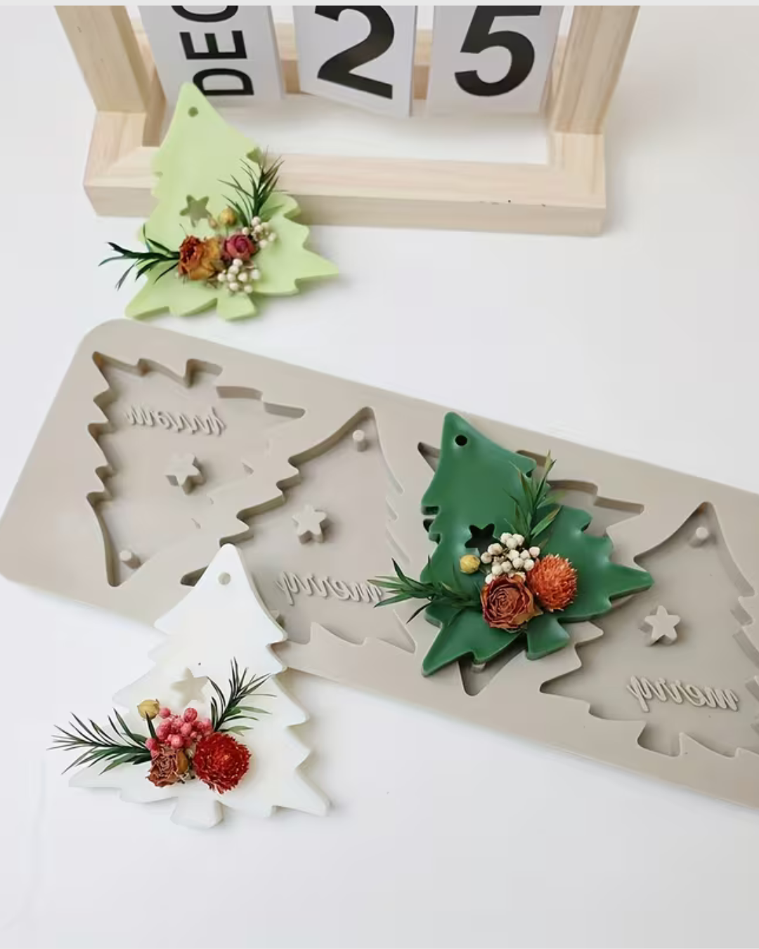 Molde de Silicona Árbol de Navidad x4