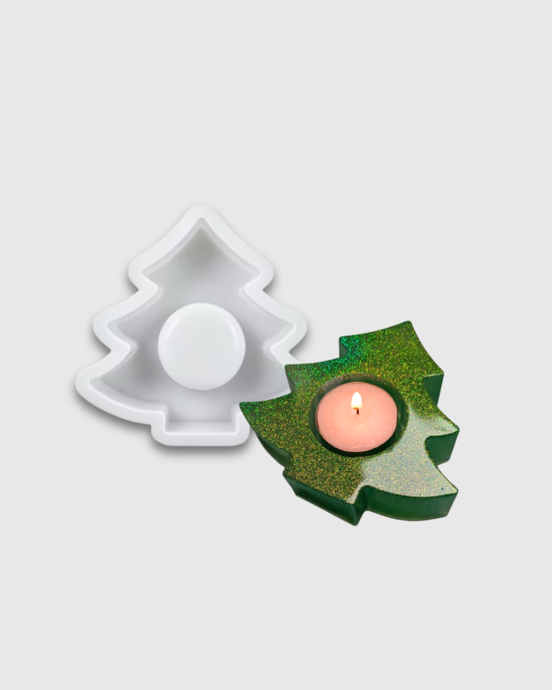Molde de Silicona Árbol de Navidad para Portavelas