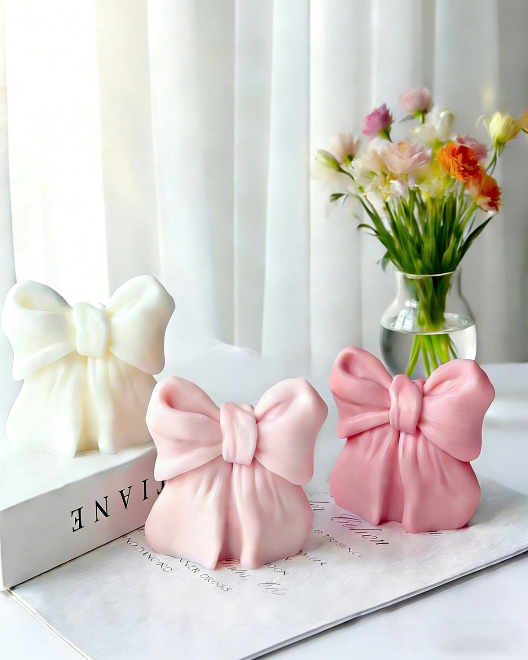 Molde de Silicona Lazo Romántico para Vela