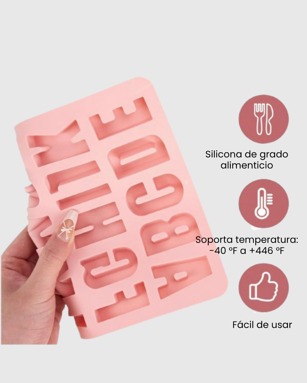 Molde de Silicona Letras Grandes