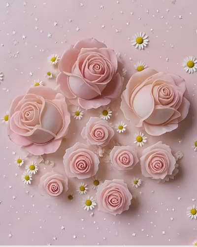 Molde de silicona de 5 mini rosas