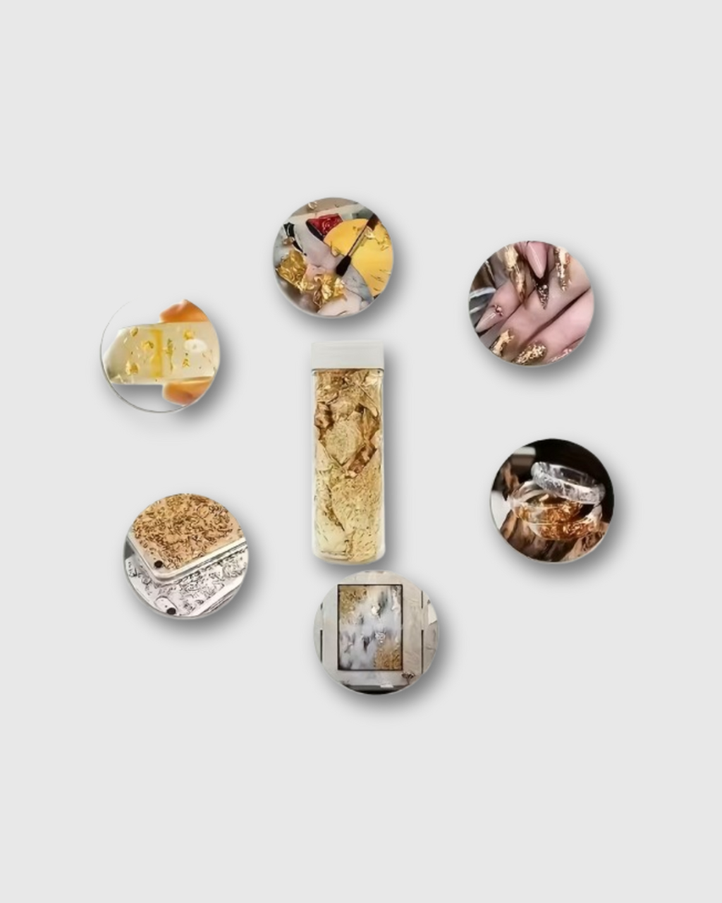 Piezas de Papel Dorado con Lámina