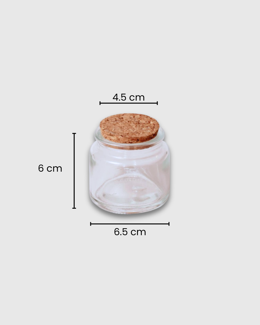 Envase transparente tapa corcho X 90ml