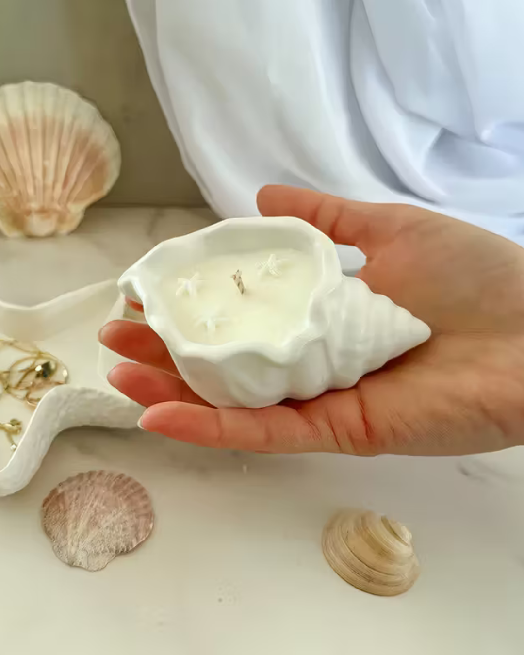 Molde de Silicona Recipiente / Bandeja en Forma de Concha Marina