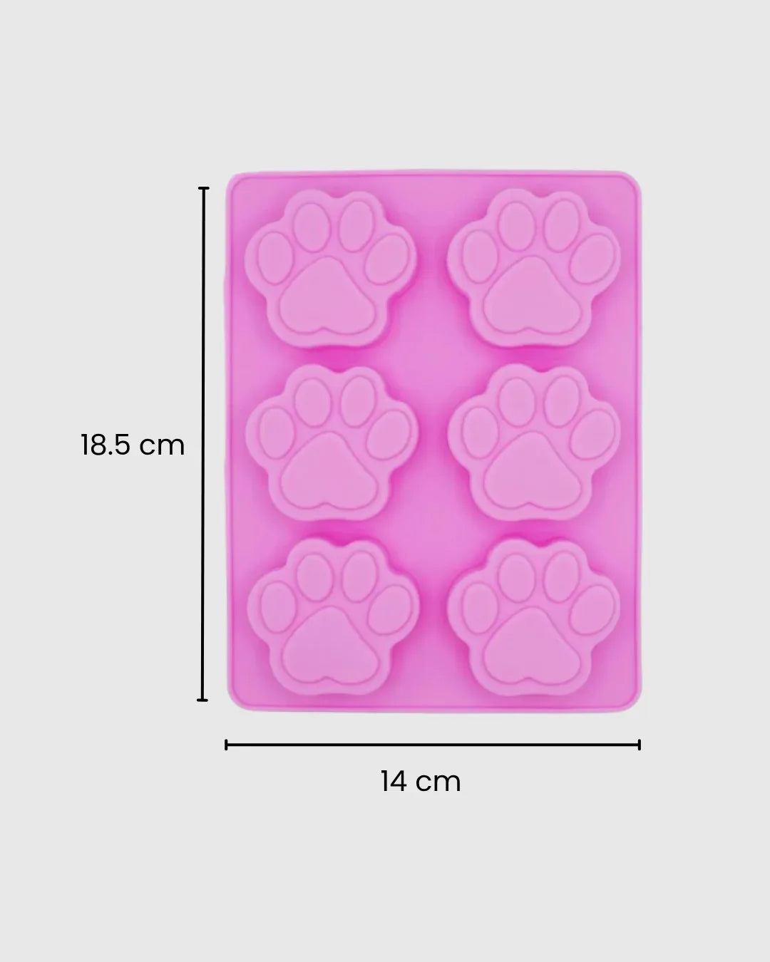 Molde de Silicona Huella de Perro x 6 Cavidades