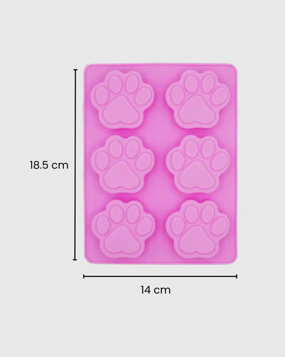 Molde de Silicona Huella de Perro x 6 Cavidades