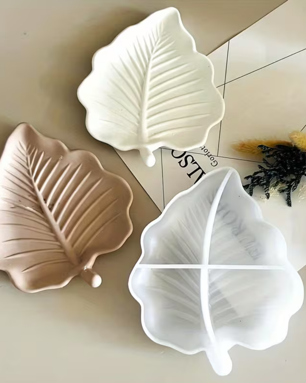 Molde de Silicona en Forma de Hoja