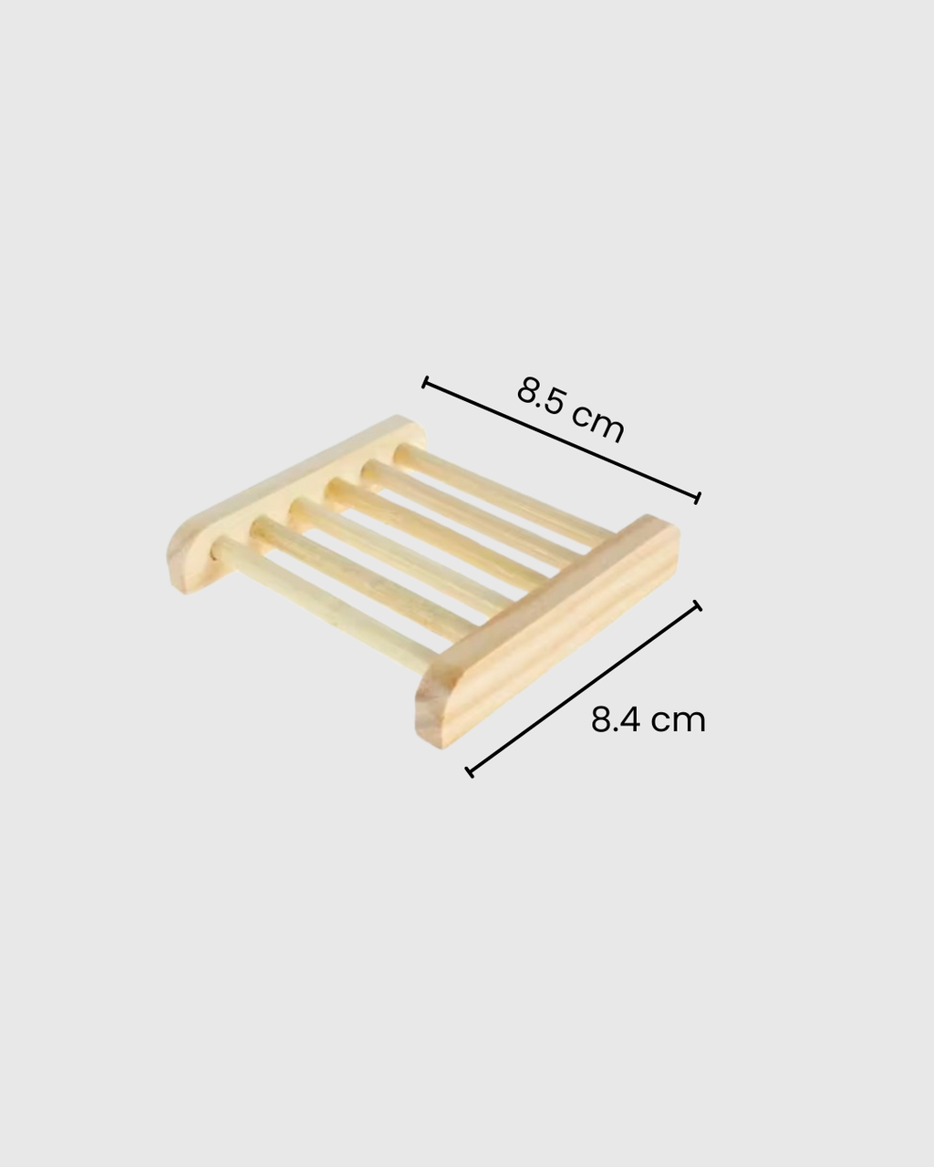 Jabonera de Madera Natural – Bandeja Rectangular con Drenaje para Baño y Ducha