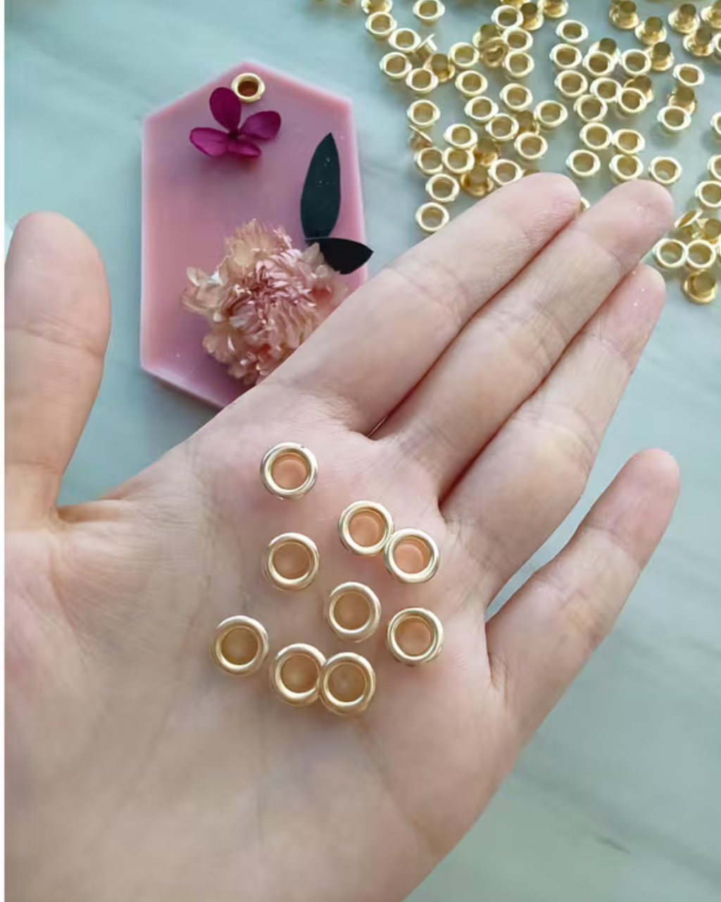 Ojales dorados de 45mm x 100 piezas