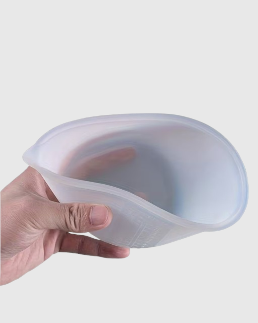 Recipiente medidor de silicona de 600 ml