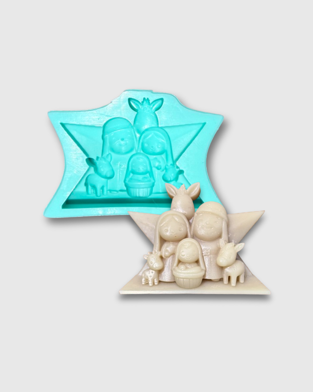 Molde de Silicona en Forma de Pesebre