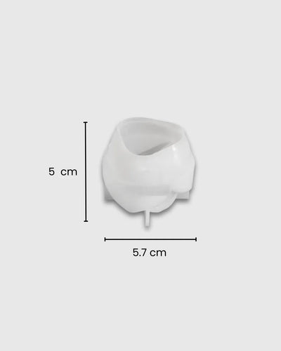 2 moldes de silicona en forma de rosa