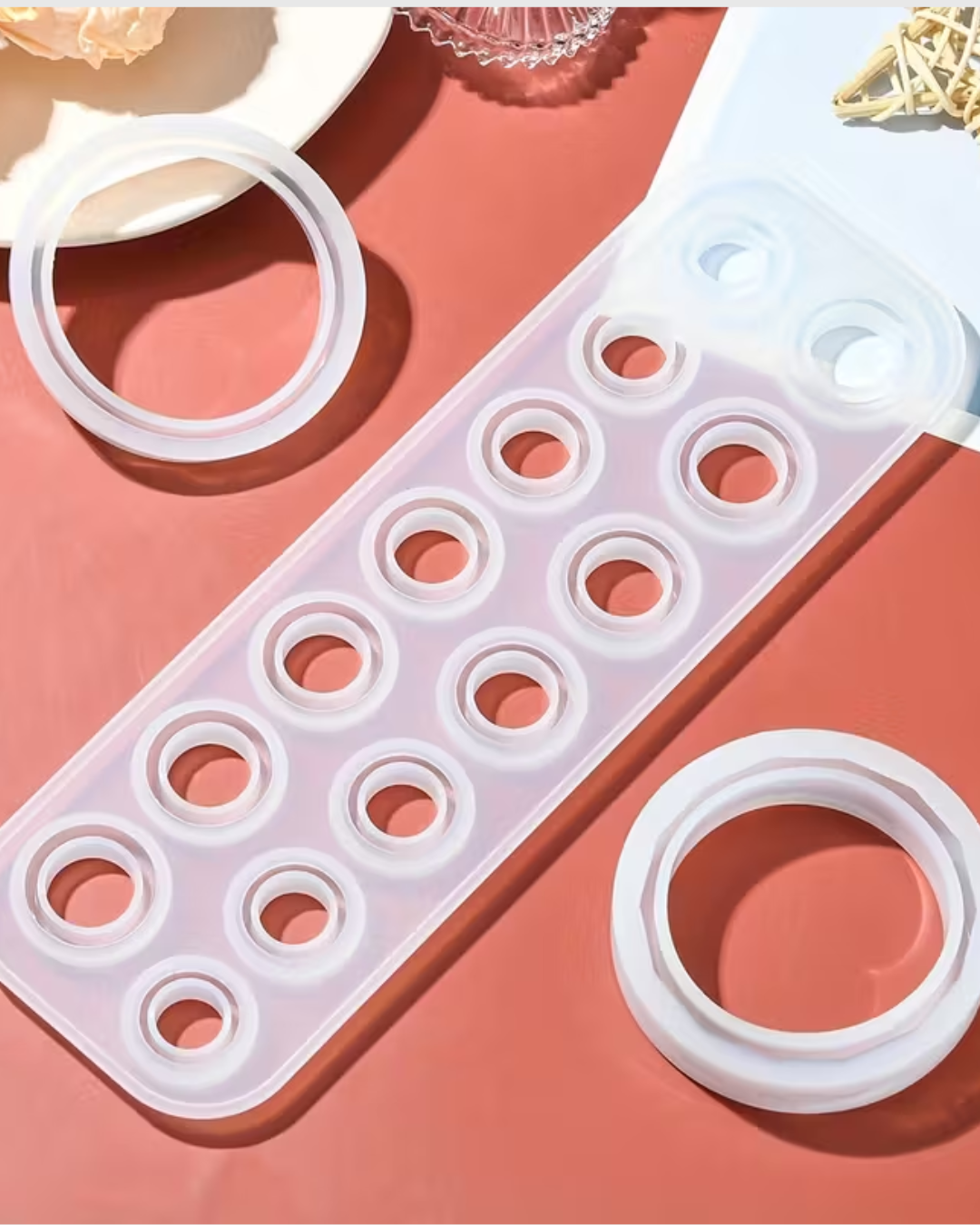 Molde de Silicona para Anillos de Resina