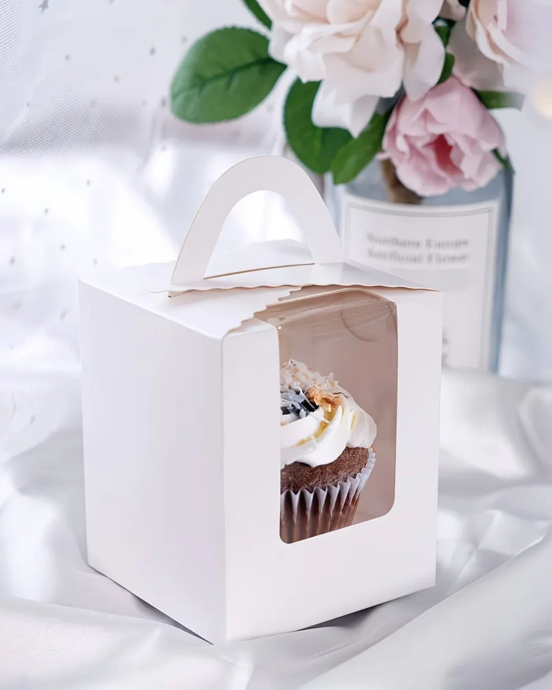 Cajas individuales para cupcakes con ventana 11x9x9
