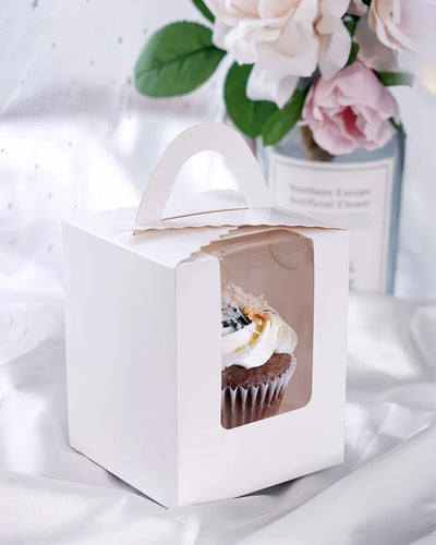 Cajas individuales para cupcakes con ventana 11x9x9