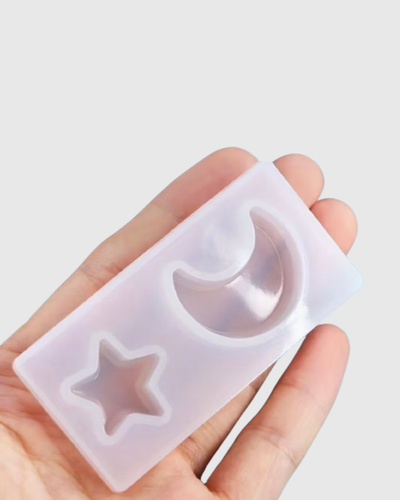 Molde de Silicona forma de Luna y Estrella