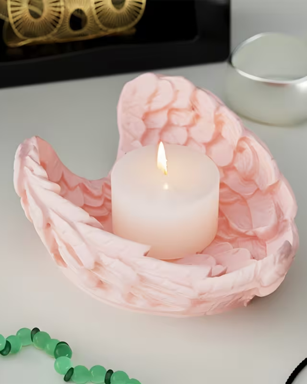 Molde de Silicona Candelabro con Alas – Porta Velas Pequeño