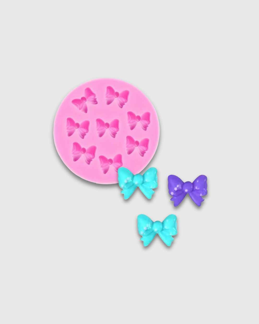 Molde de Silicona x8 Lazos Mini