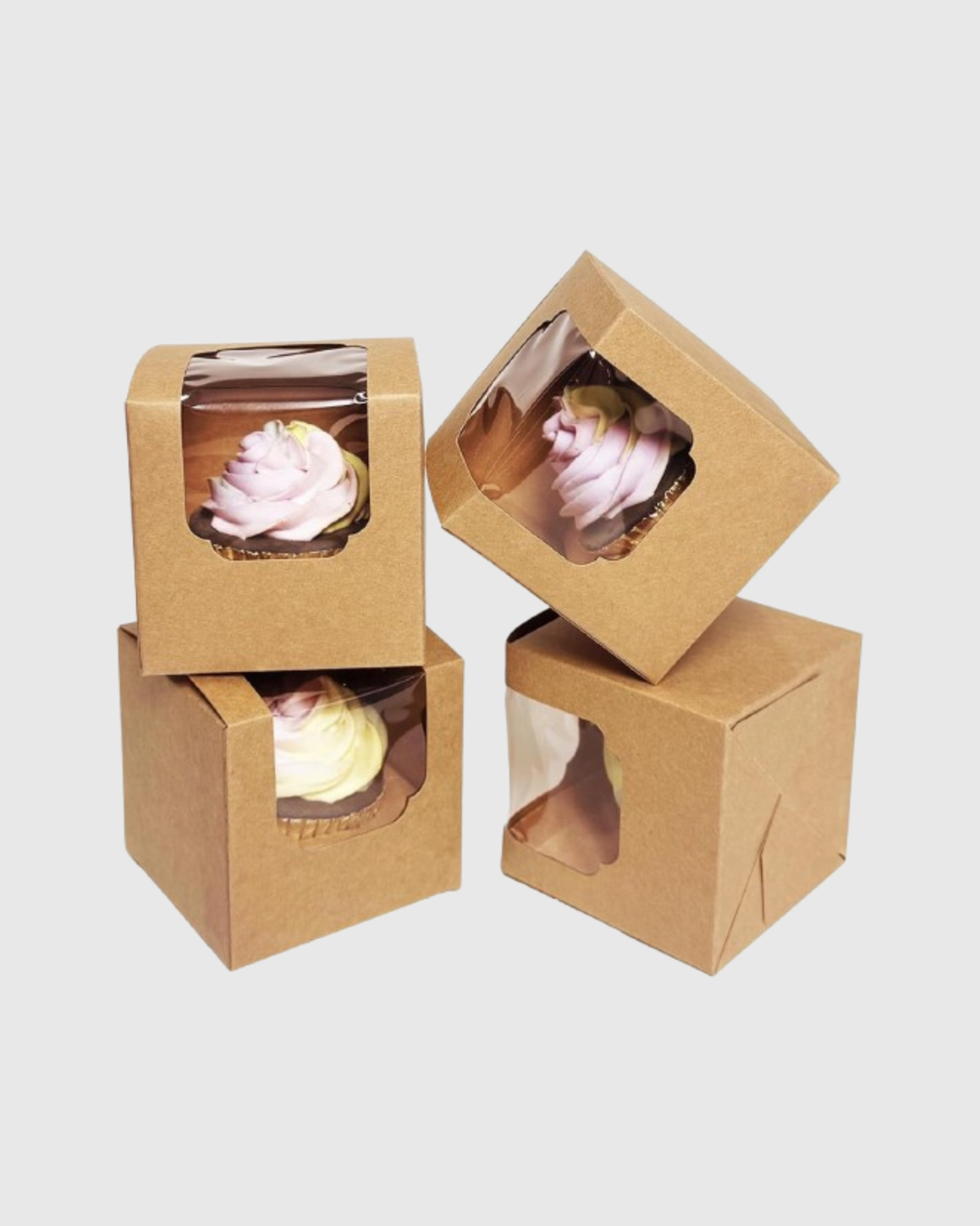 Caja Kraft 8.9 x 8.9 x 8.9 cm con Soporte
