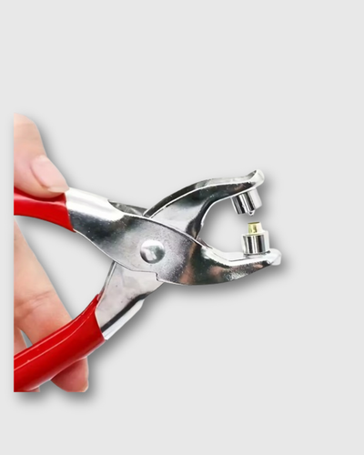 Alicate para Ojales de 4.5 mm con 100 Ojales Metálicos dorados