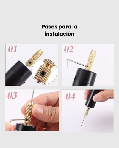 mini taladro para pabilo vela