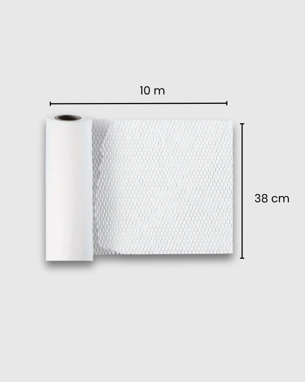 Rollo de envoltura de panal de abeja - blanco 38cmx10m