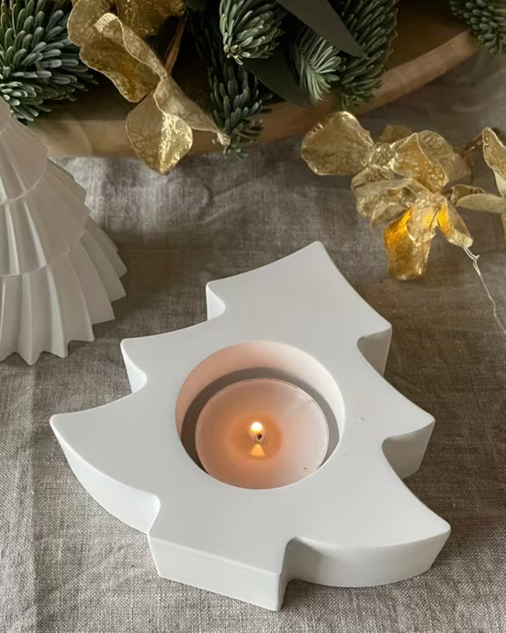 Molde de Silicona Árbol de Navidad para Portavelas