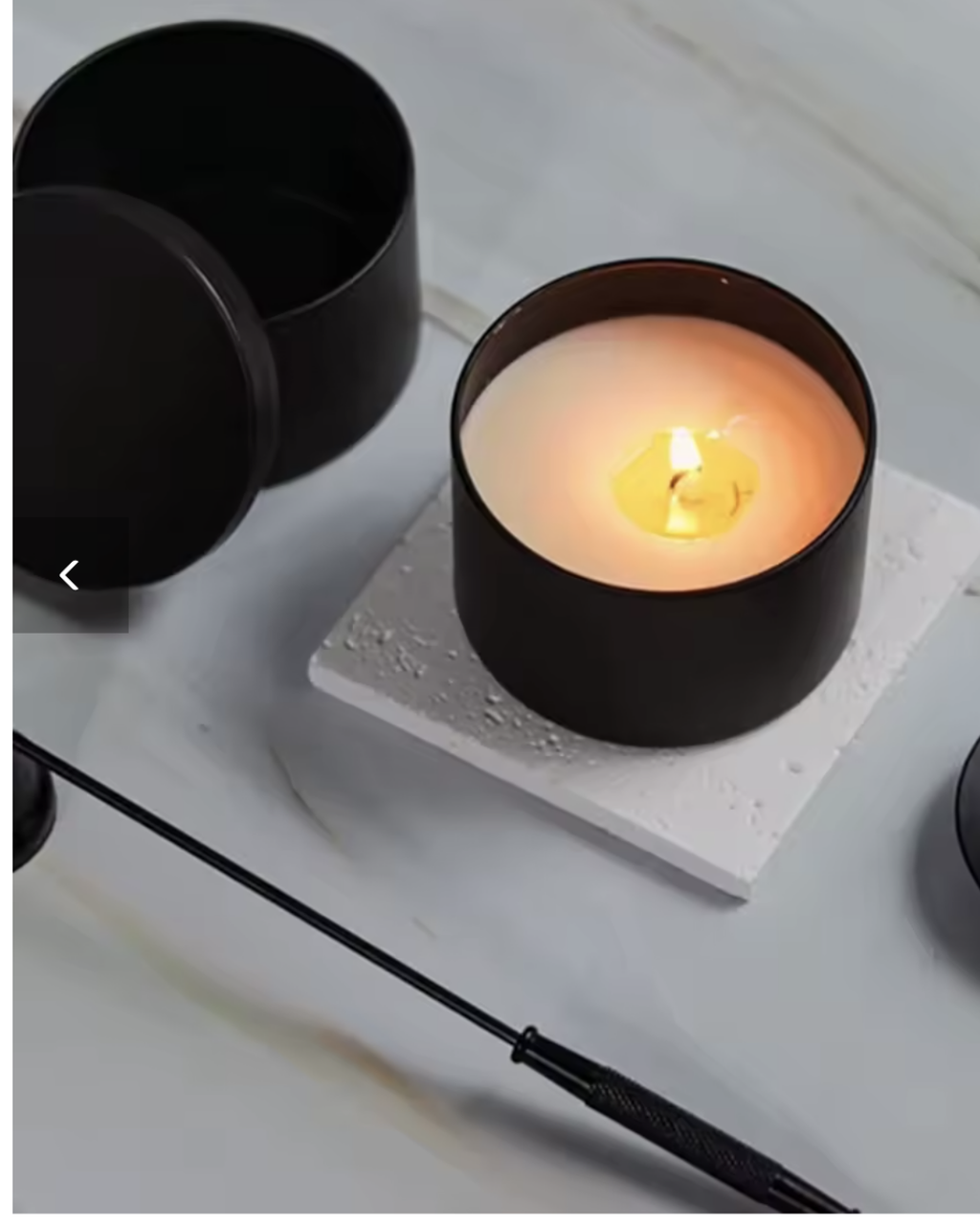 Recipiente de Metal Negro con Tapa – 8oz (235ml)