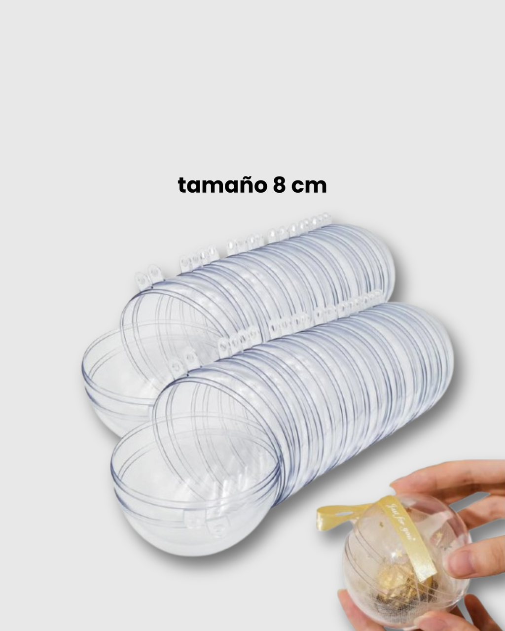 Bolas Navideñas Decorativas Transparentes