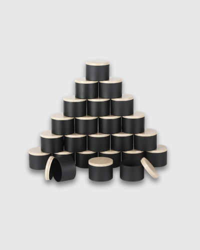 tarro, envase, recipiente, fradco de metal color negro