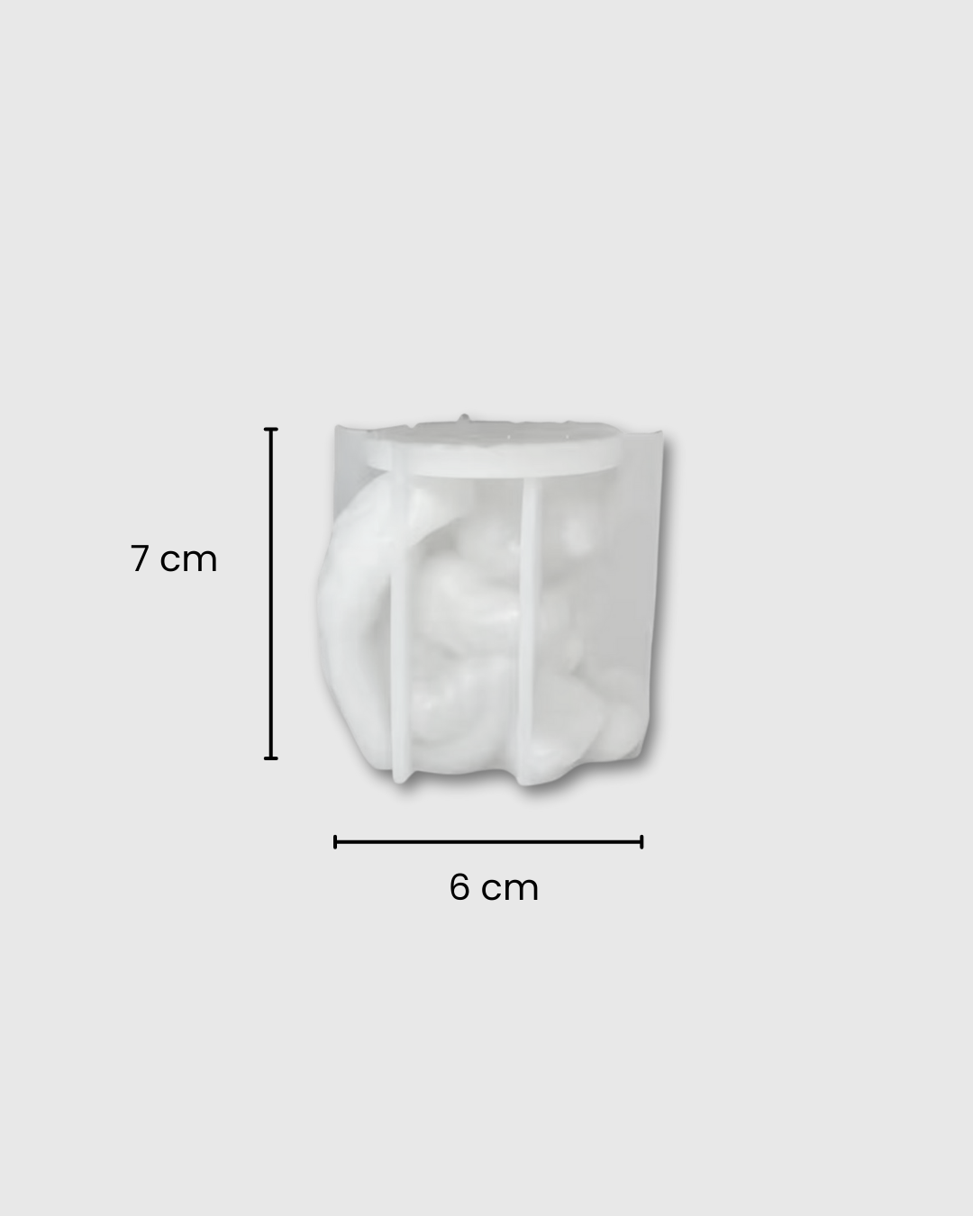 Molde de silicona en forma de ángel sentado