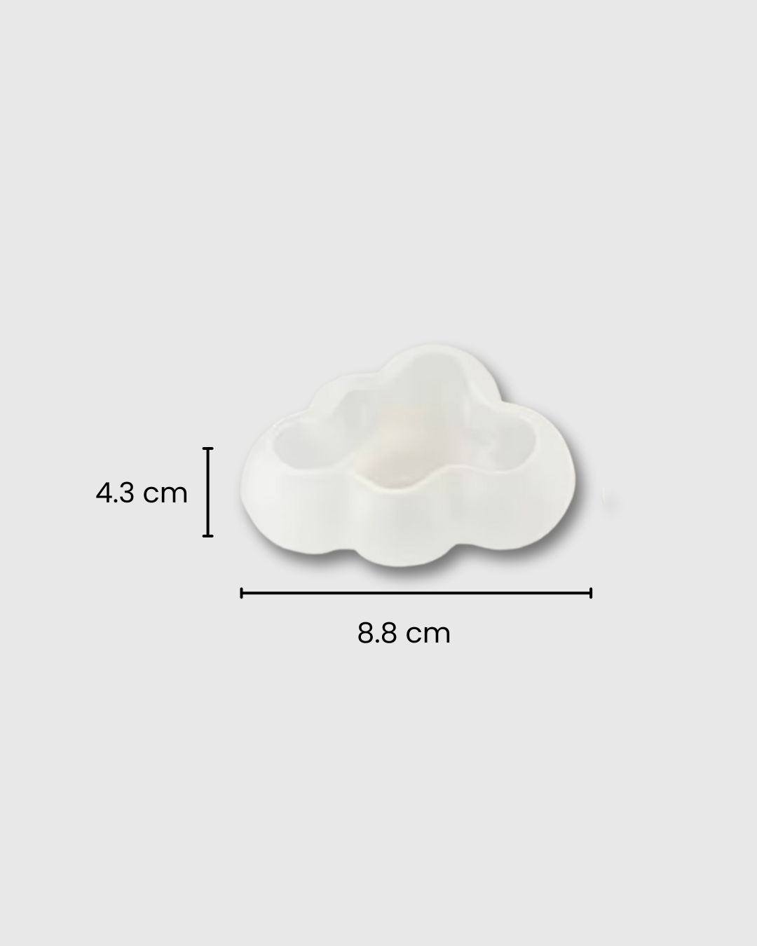 Set de 3 moldes de silicona en forma de nube