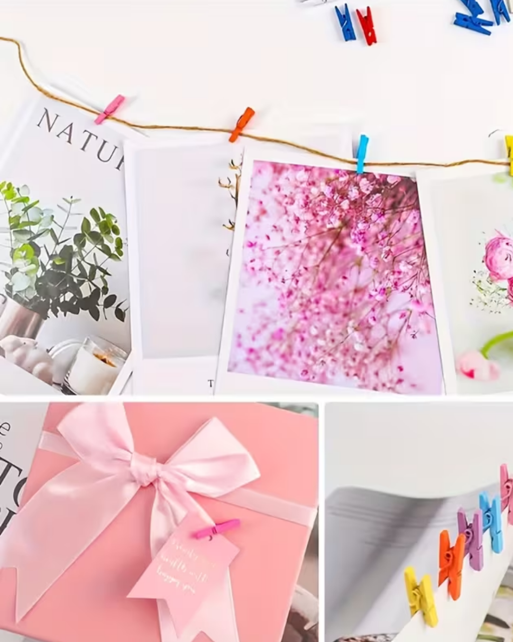 Paquete x 50 Mini Pinzas de Madera