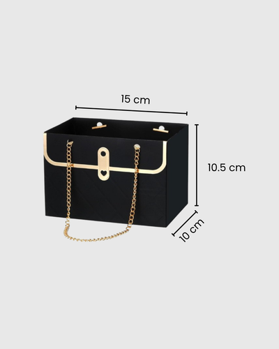 Caja de regalo para flores con cadena de metal