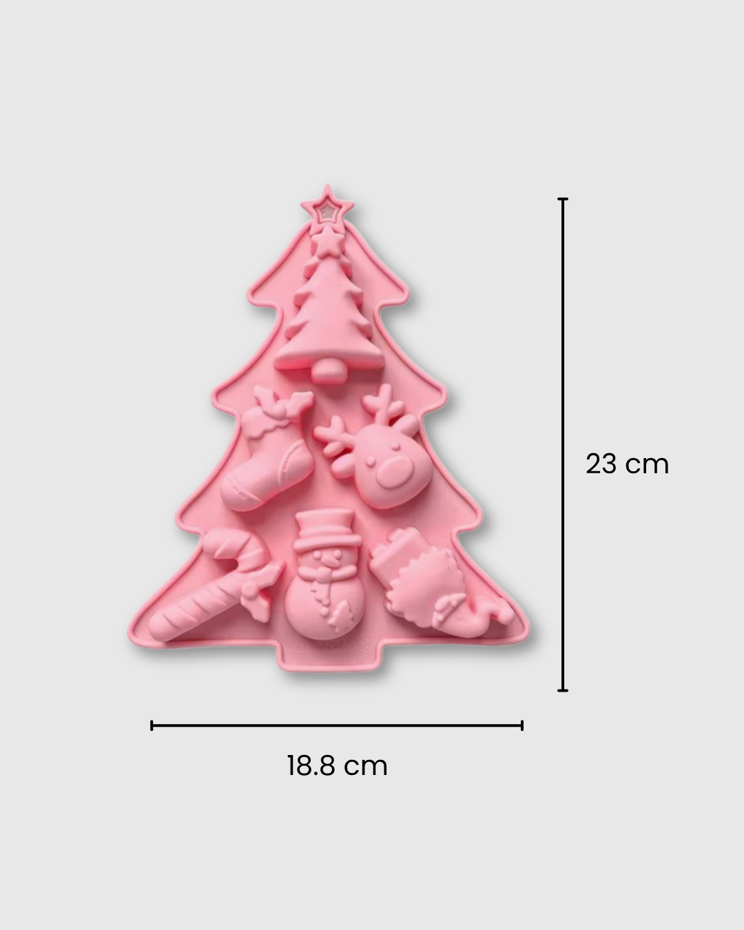 Molde de Silicona Árbol de Navidad x 6 Cavidades