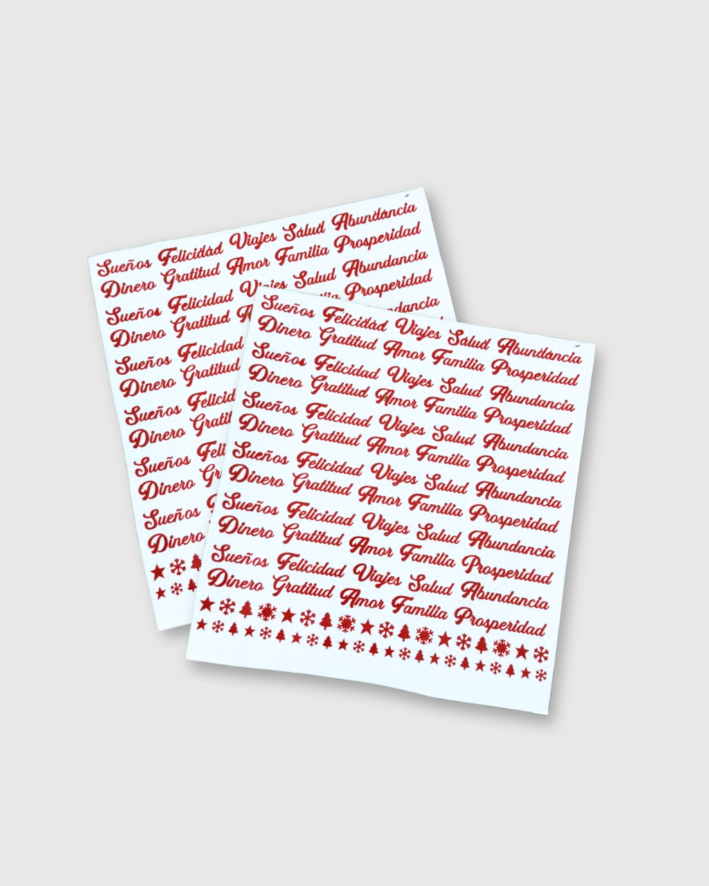 Stickers adhesivos para velas x 120 unidades Rojo navidad