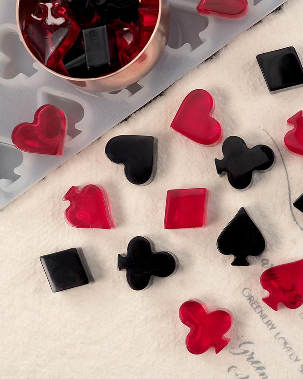 Molde de silicona de figuras de naipe pequeñas - poker