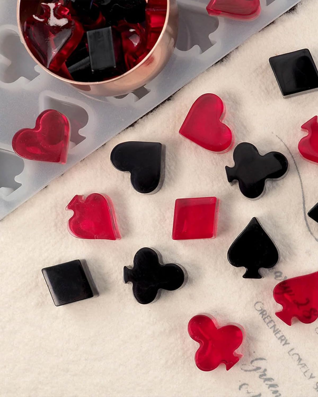 Molde de silicona de figuras de naipe pequeñas - poker