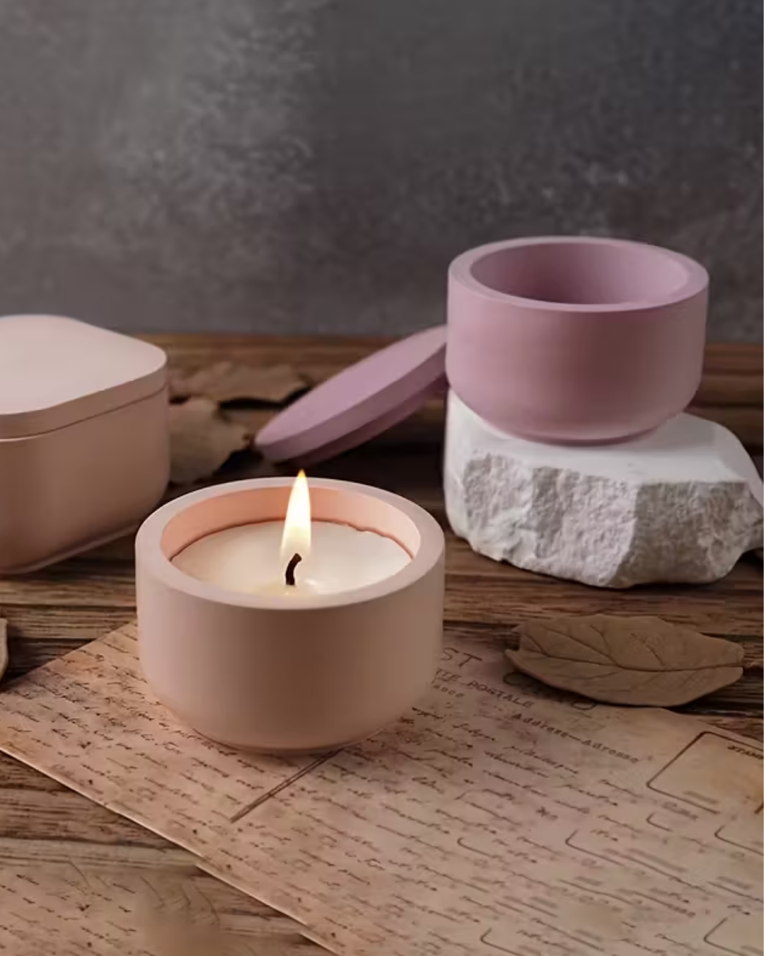 Molde de Silicona para Recipiente Pequeño con Tapa