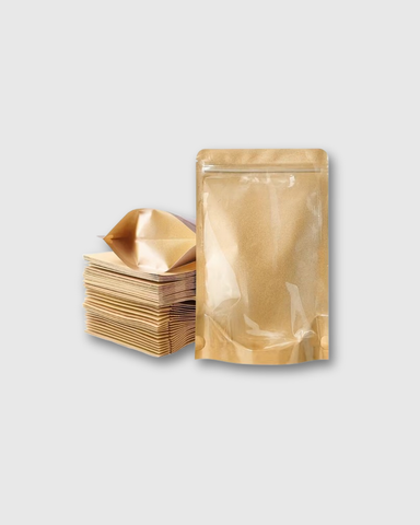 Bolsas Transparentes Papel Kraft con Cierre Zip Resellable 10cmx15cm