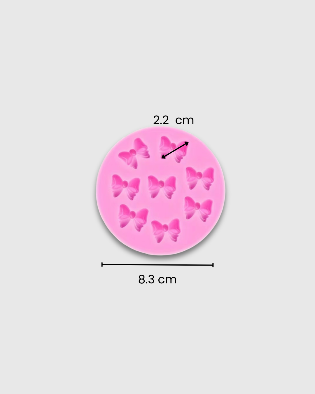 Molde de Silicona x8 Lazos Mini