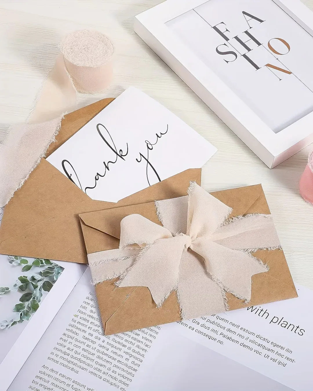Cinta de Chifón Suave y Elegante para Decoración (4 Rollos)