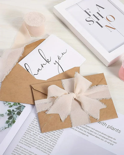 Cinta de Chifón Suave y Elegante para Decoración (4 Rollos)