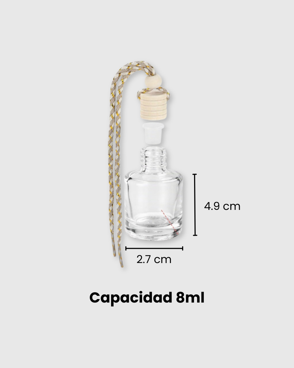 10 Botellas de vidrio para difusor de carro de 8 ml